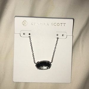 Elisa Silver Pendant  In Black Mother Of Pearl